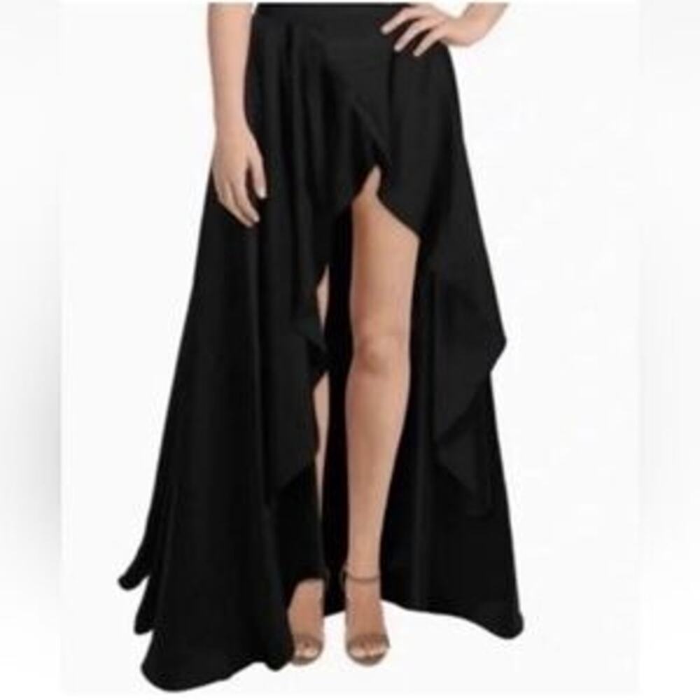 Jay Godfrey Gavin Overlay Skirt Maxi High Low Formal 0 Prom Wedding Homecoming
